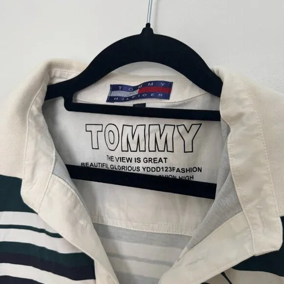 Vintage Tommy Hilfiger Polo 100% Cotton Size Large - Picture 2 of 7